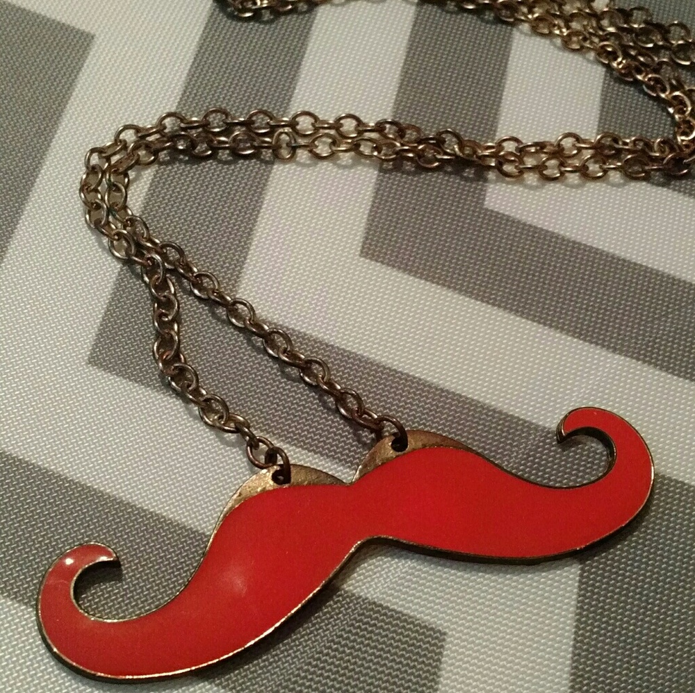 Mustache necklace